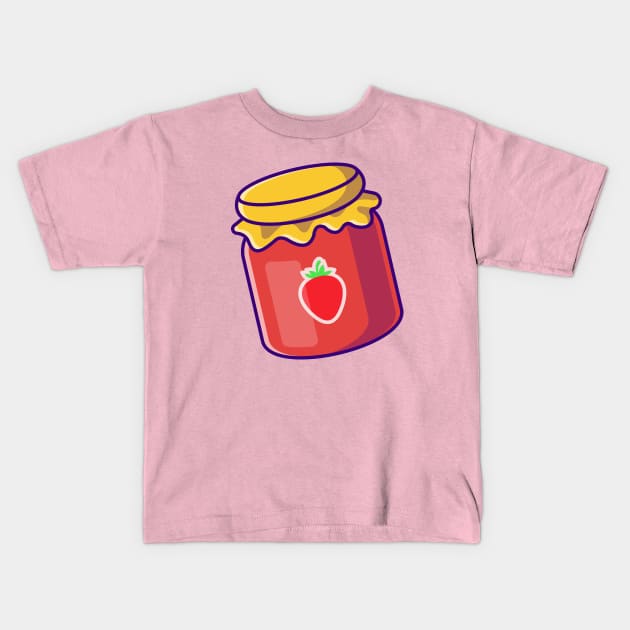 Strawberry Jam Cartoon Kids T-Shirt by Catalyst Labs